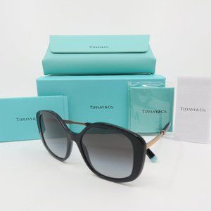 Tiffany & Co. TF 4192 8001/3C 54mm Black-Dark Grey Gradient-Gold New Sunglasses.